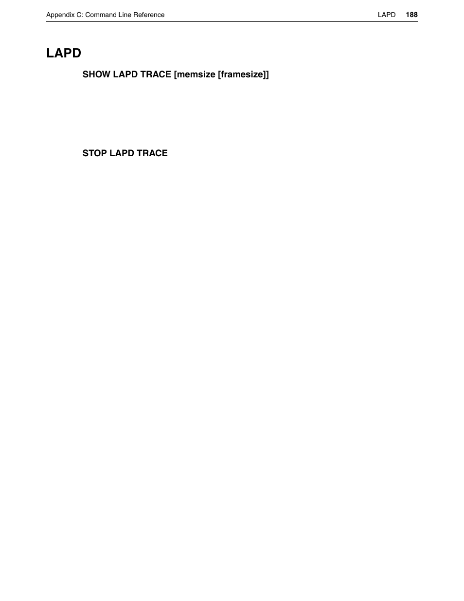 Lapd | Eicon Networks DIVA LAN ISDN User Manual | Page 188 / 213