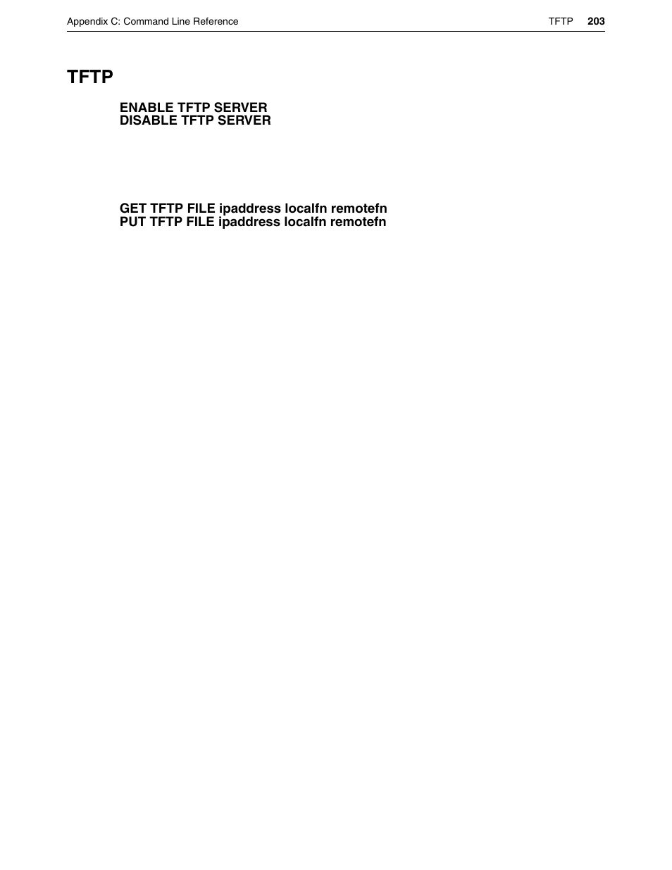Tftp | Eicon Networks DIVA LAN ISDN User Manual | Page 203 / 213