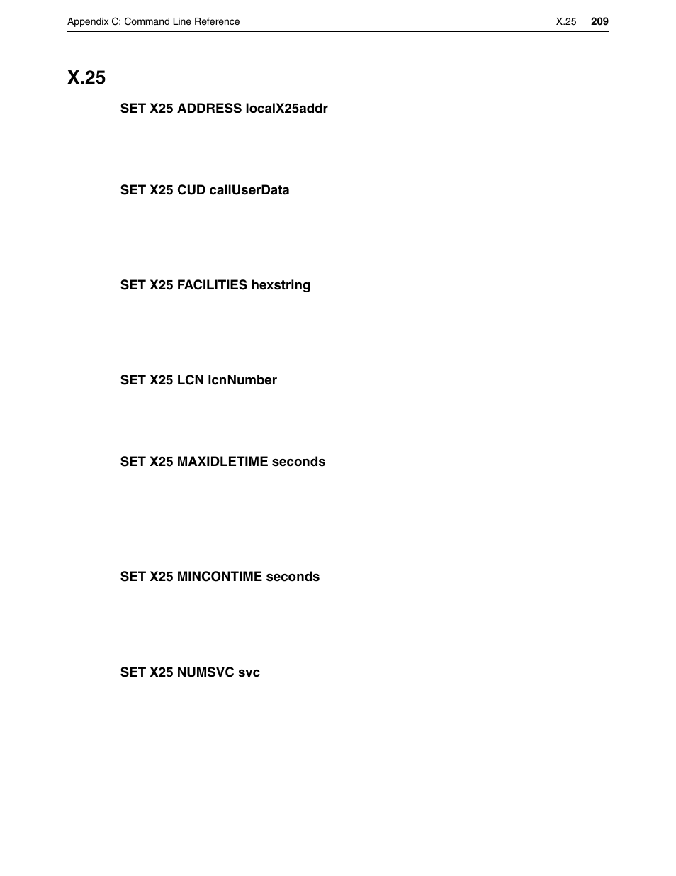 X.25 | Eicon Networks DIVA LAN ISDN User Manual | Page 209 / 213