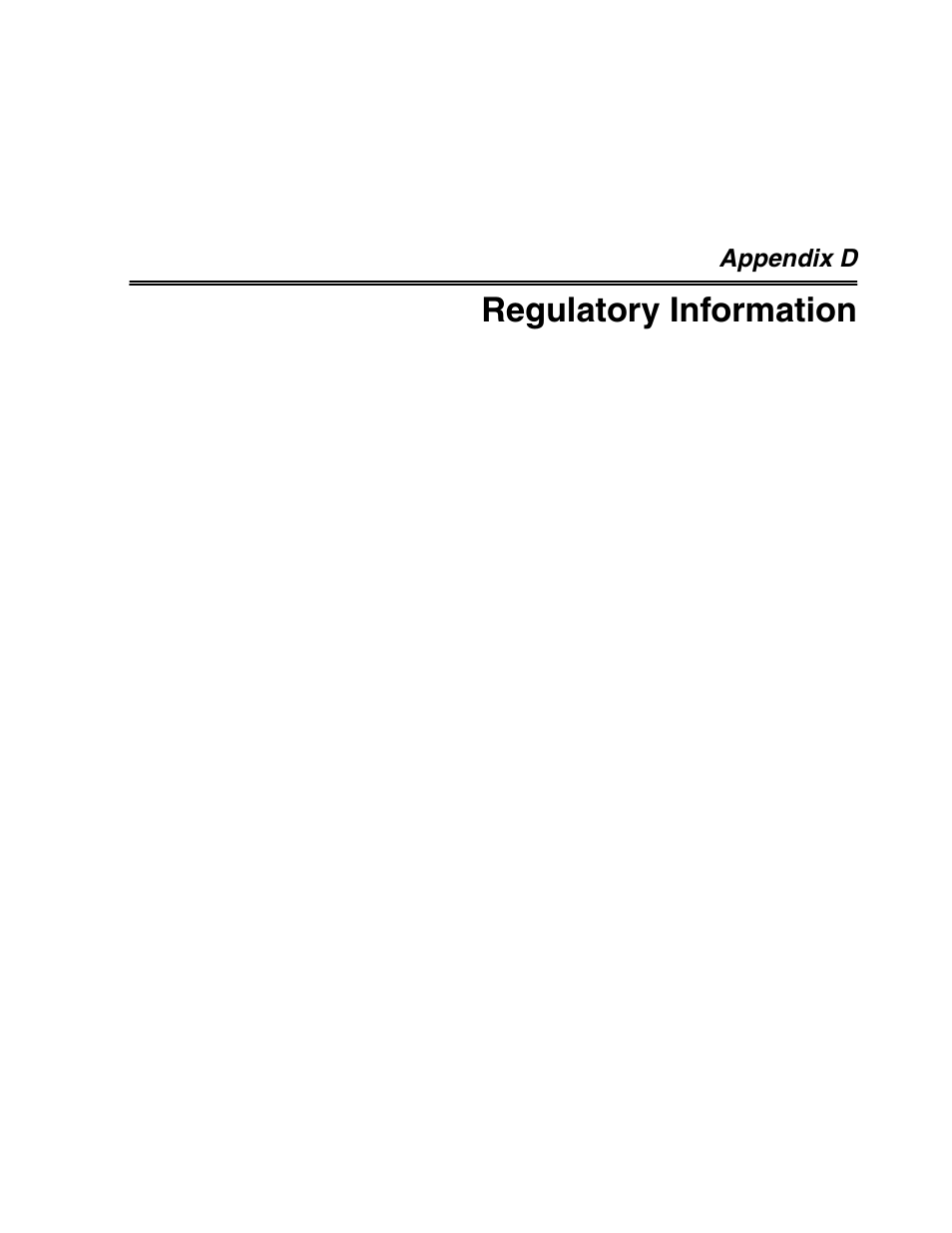 Appendix d, Regulatory information | Eicon Networks DIVA LAN ISDN User Manual | Page 211 / 213