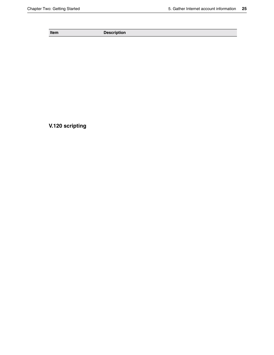 V.120 scripting | Eicon Networks DIVA LAN ISDN User Manual | Page 25 / 213