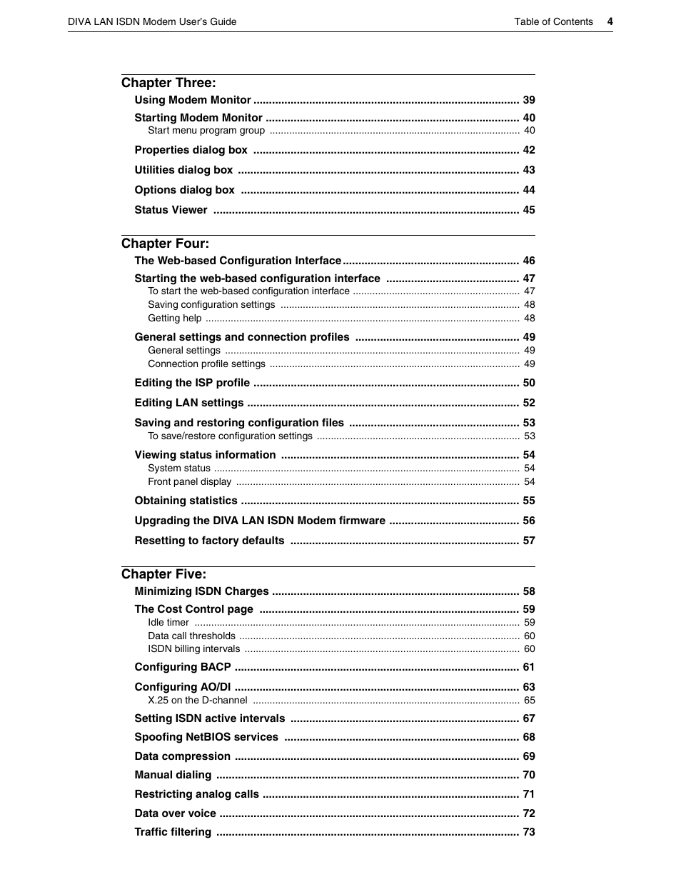 Eicon Networks DIVA LAN ISDN User Manual | Page 4 / 213