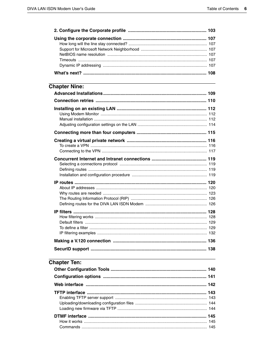 Eicon Networks DIVA LAN ISDN User Manual | Page 6 / 213