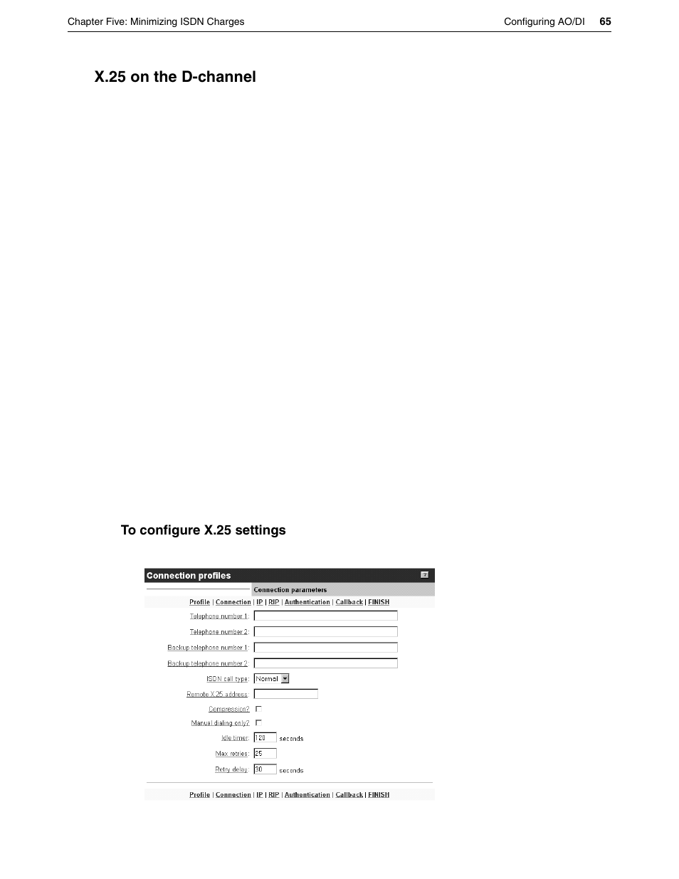 X.25 on the d-channel | Eicon Networks DIVA LAN ISDN User Manual | Page 65 / 213