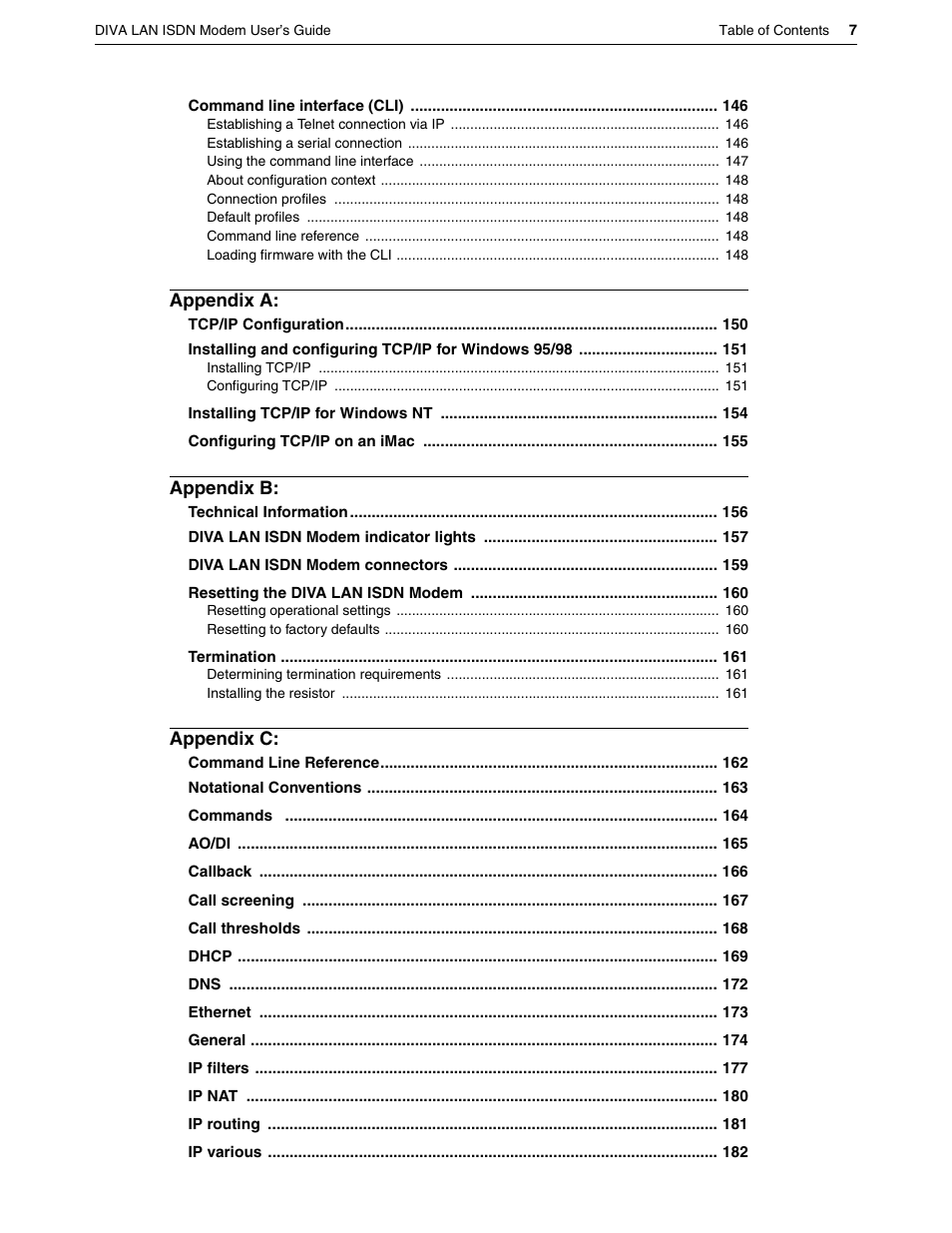 Eicon Networks DIVA LAN ISDN User Manual | Page 7 / 213