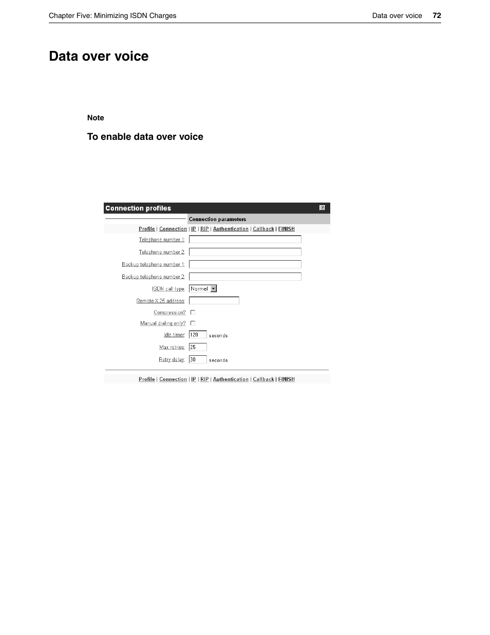 Data over voice | Eicon Networks DIVA LAN ISDN User Manual | Page 72 / 213