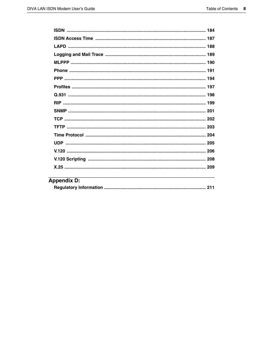 Eicon Networks DIVA LAN ISDN User Manual | Page 8 / 213