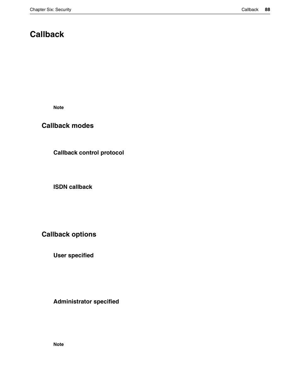 Callback, Callback modes, Callback options | Callback modes callback options | Eicon Networks DIVA LAN ISDN User Manual | Page 88 / 213
