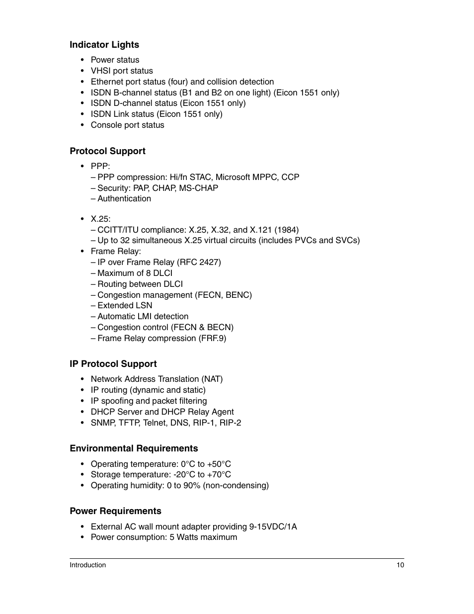 Eicon Networks 1550 User Manual | Page 10 / 157