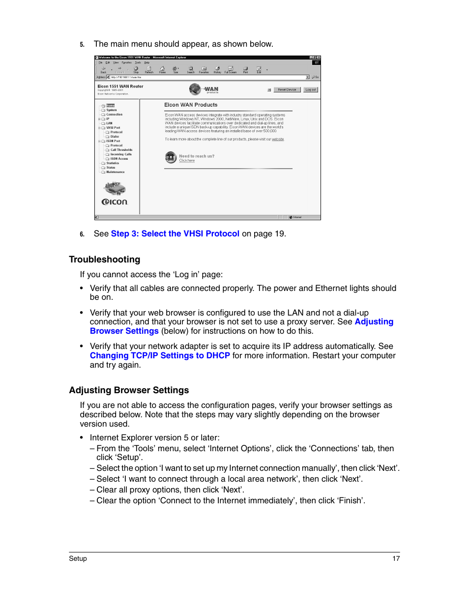 Eicon Networks 1550 User Manual | Page 17 / 157