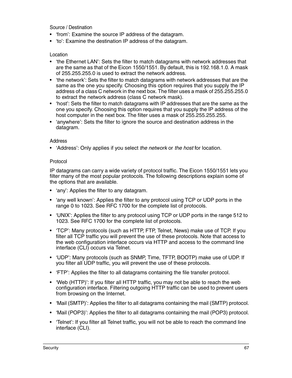 Eicon Networks 1550 User Manual | Page 67 / 157