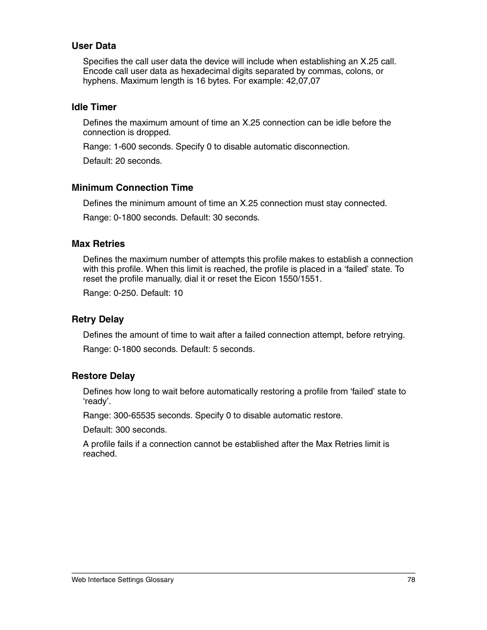 Eicon Networks 1550 User Manual | Page 78 / 157