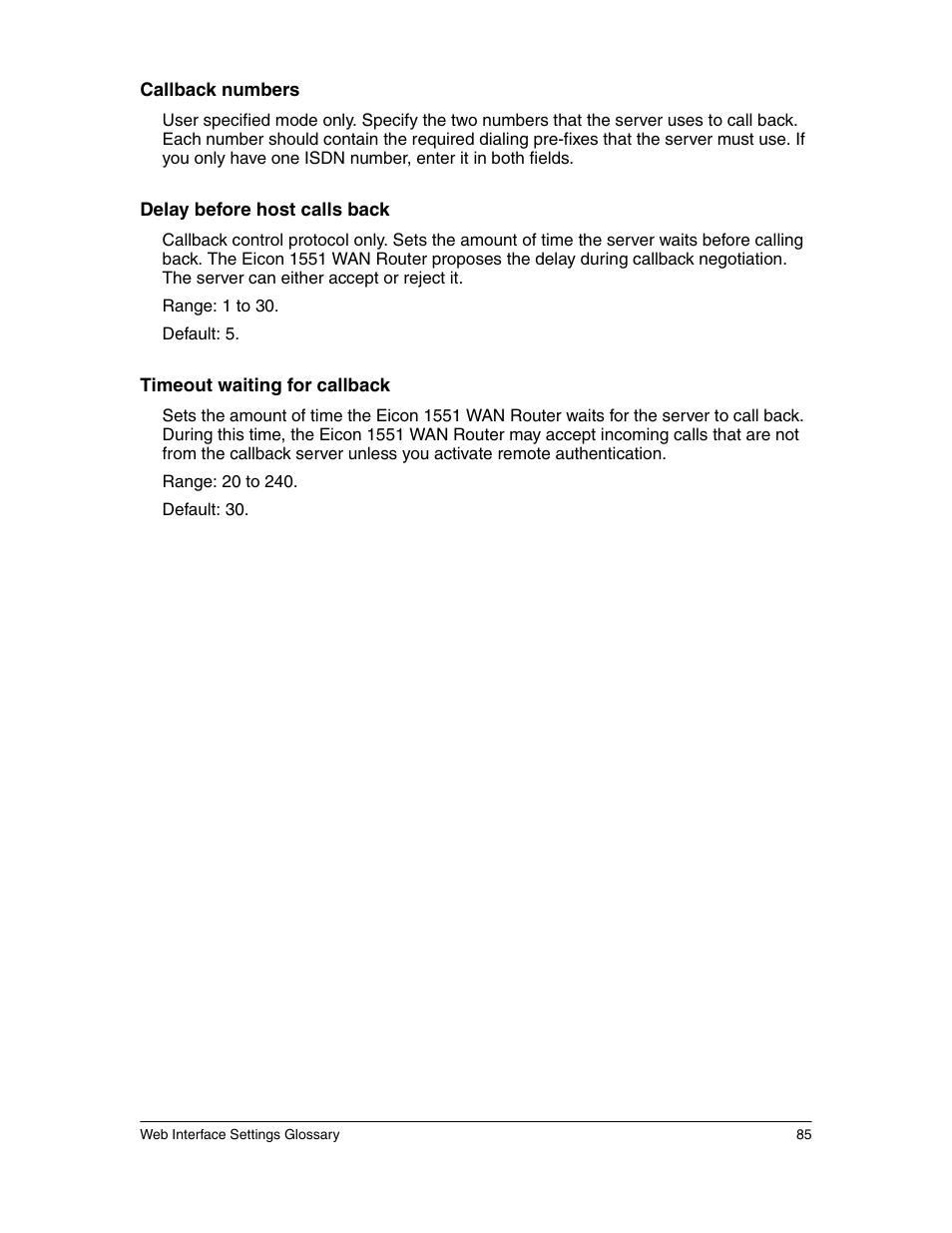 Eicon Networks 1550 User Manual | Page 85 / 157