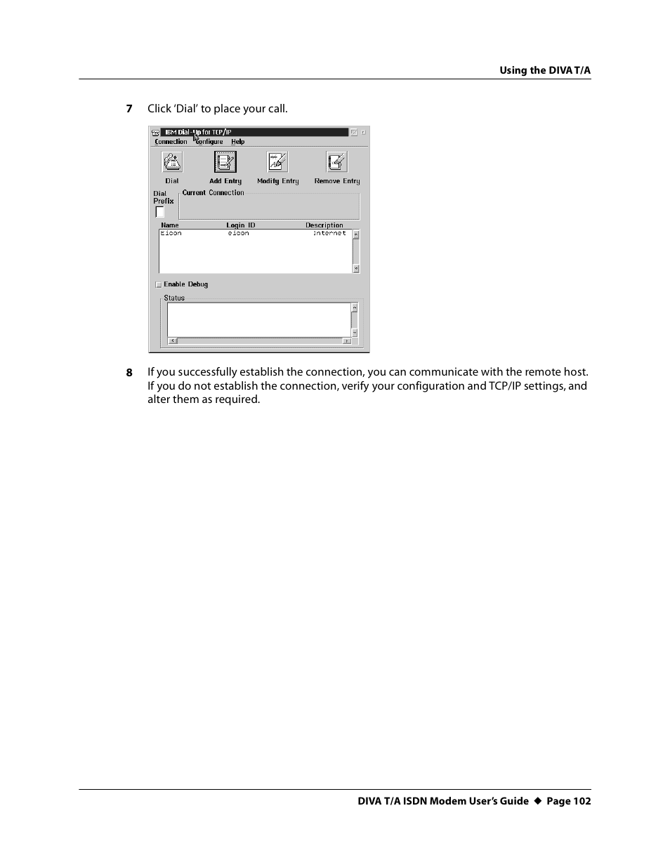 Eicon Networks DIVA T/A ISDN User Manual | Page 102 / 146