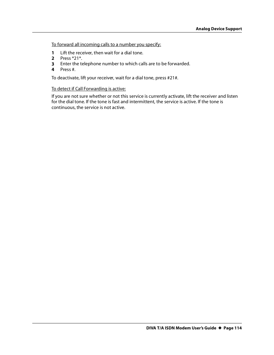 Eicon Networks DIVA T/A ISDN User Manual | Page 114 / 146