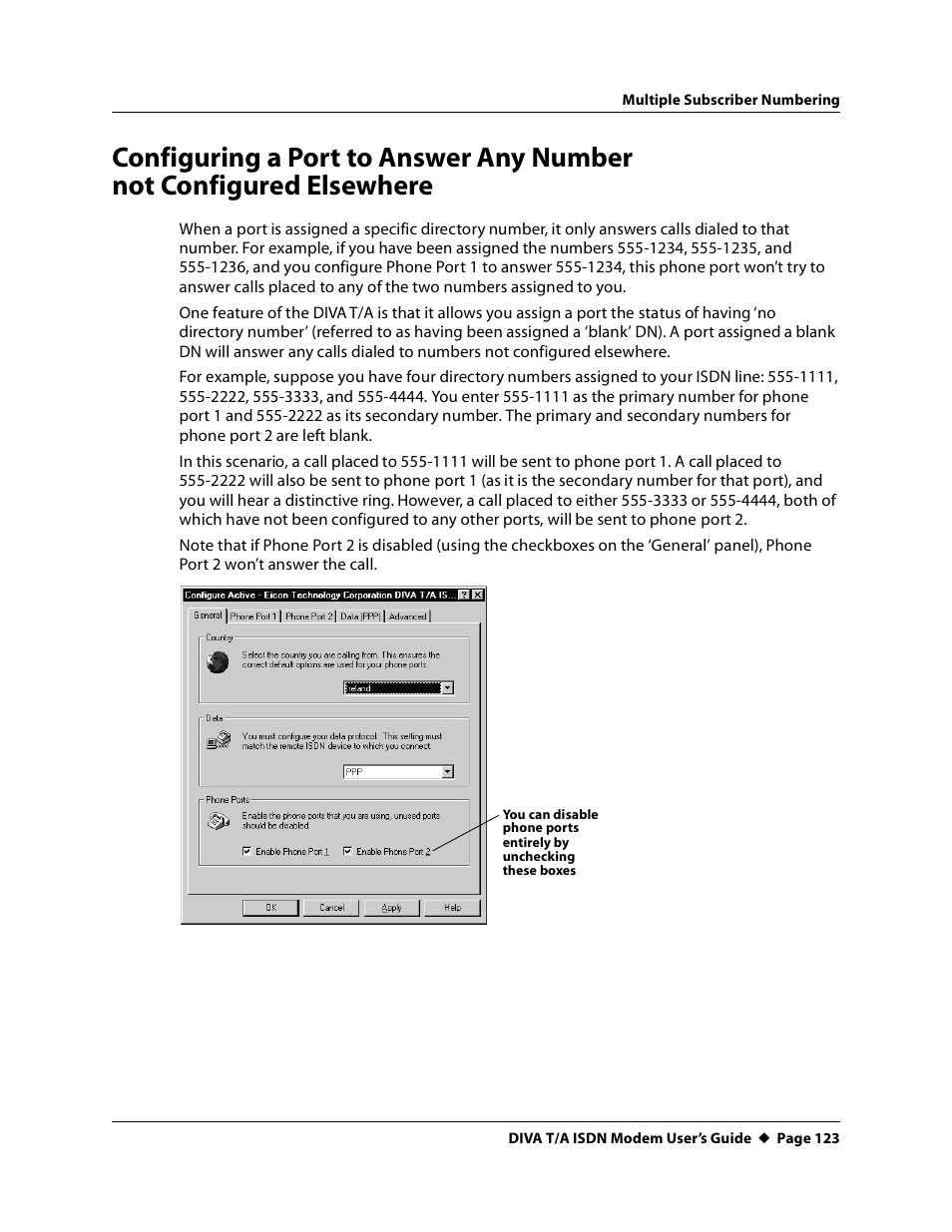 Eicon Networks DIVA T/A ISDN User Manual | Page 123 / 146