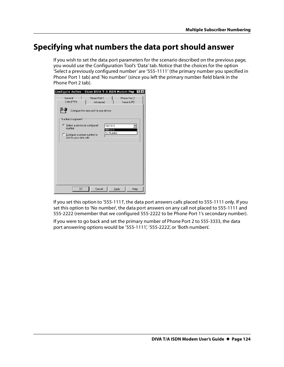 Eicon Networks DIVA T/A ISDN User Manual | Page 124 / 146