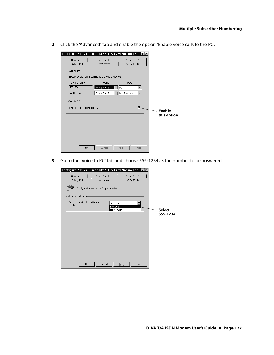 Eicon Networks DIVA T/A ISDN User Manual | Page 127 / 146