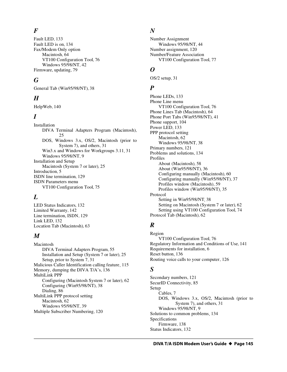 Eicon Networks DIVA T/A ISDN User Manual | Page 145 / 146