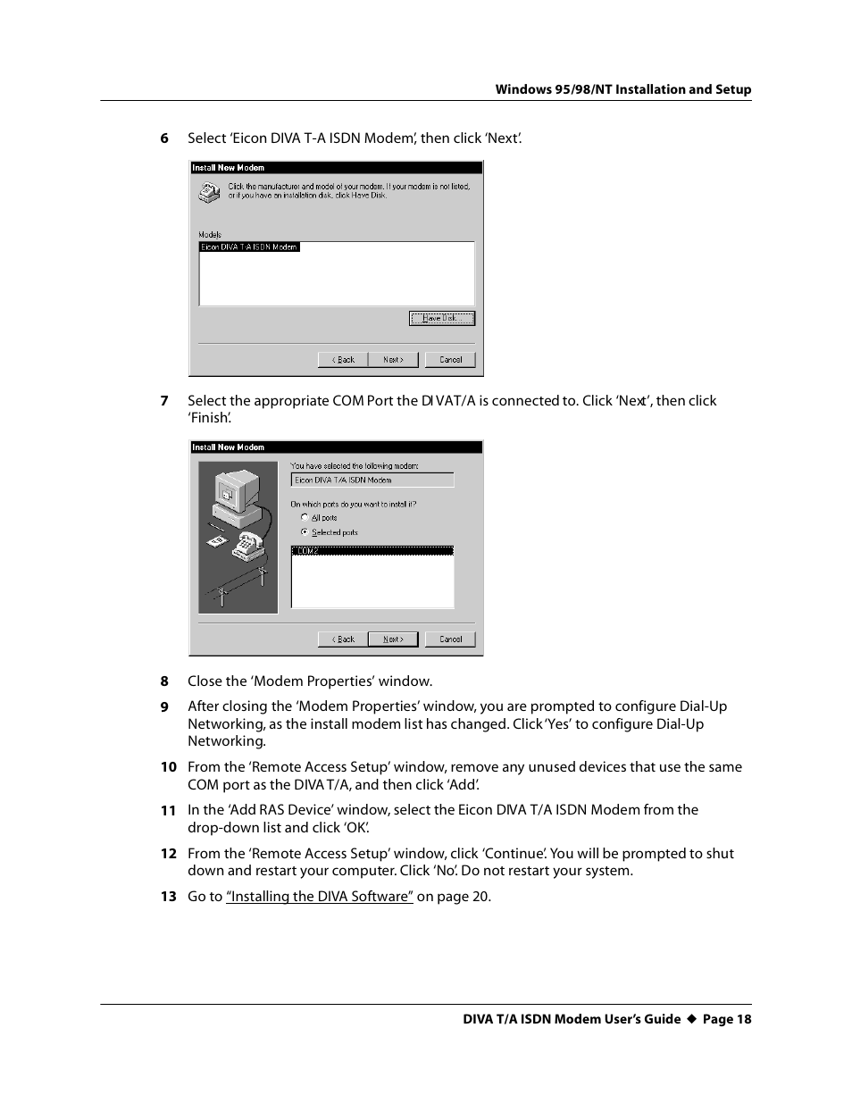 Eicon Networks DIVA T/A ISDN User Manual | Page 18 / 146