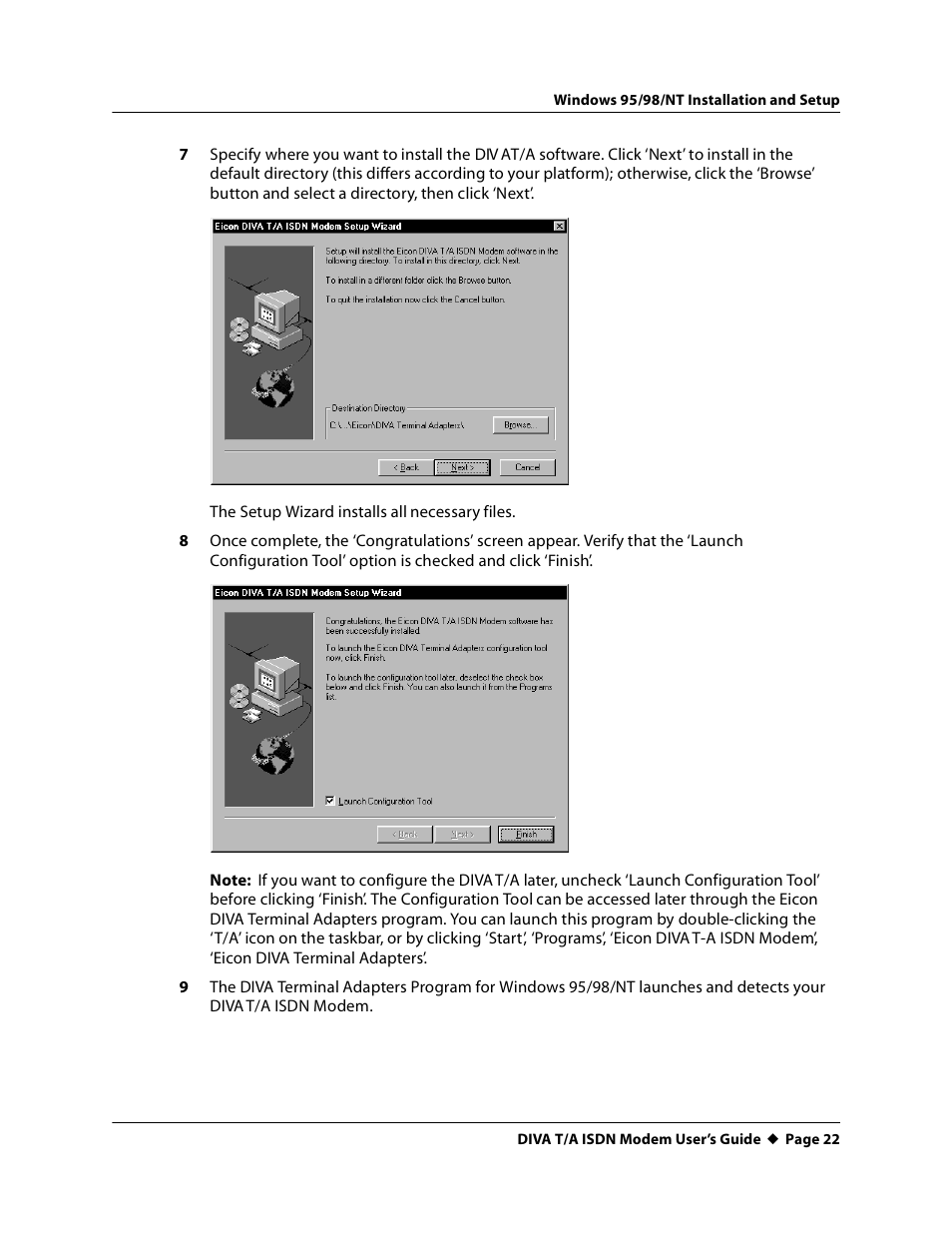Eicon Networks DIVA T/A ISDN User Manual | Page 22 / 146