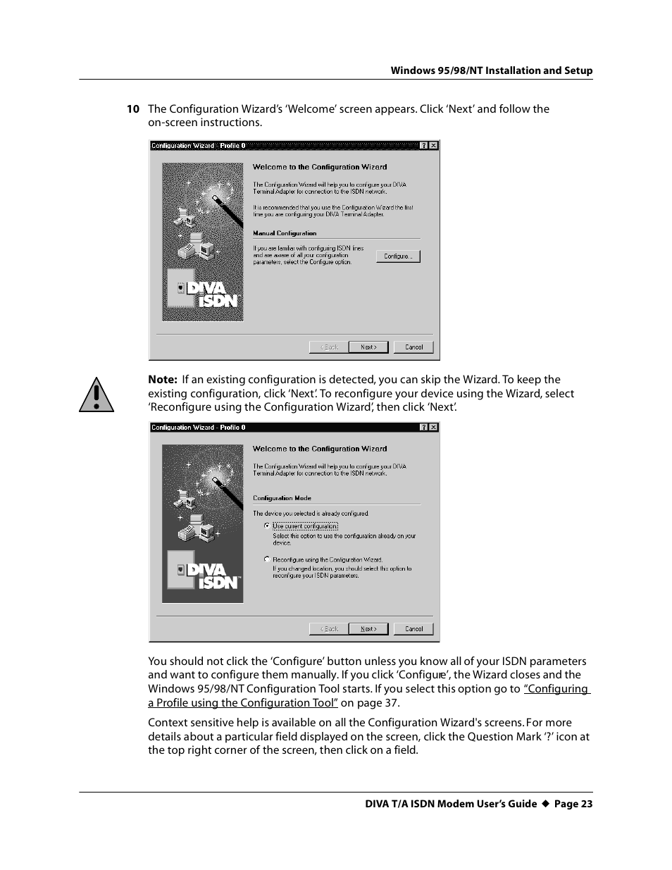 Eicon Networks DIVA T/A ISDN User Manual | Page 23 / 146