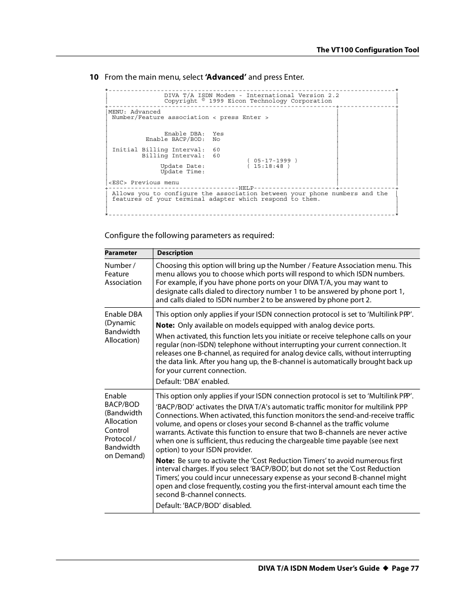 Eicon Networks DIVA T/A ISDN User Manual | Page 77 / 146