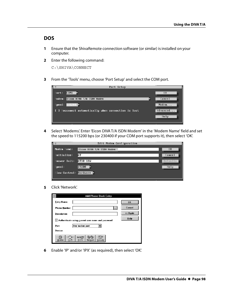 Eicon Networks DIVA T/A ISDN User Manual | Page 98 / 146