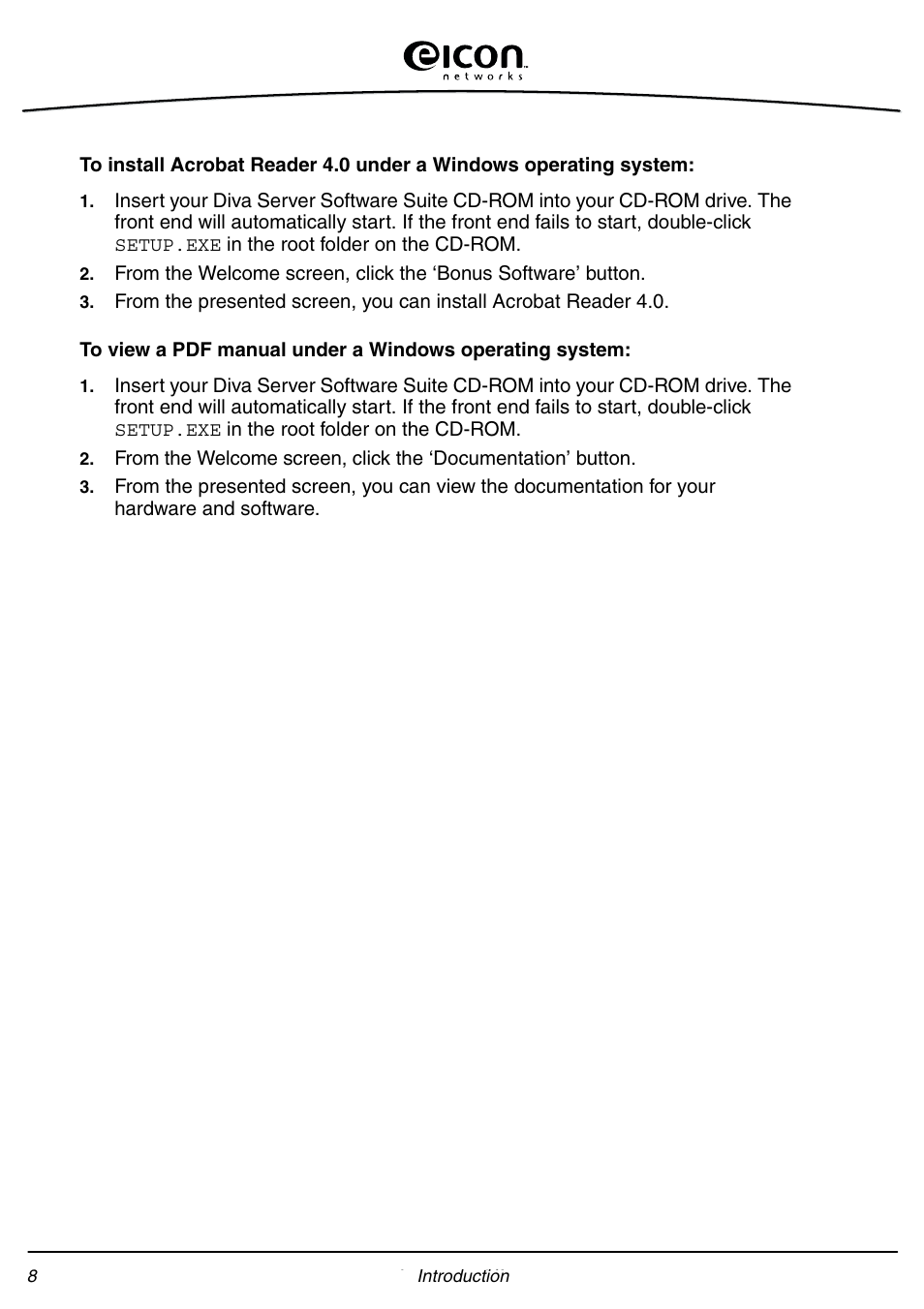 Eicon Networks Diva Server Adapters User Manual | Page 8 / 24