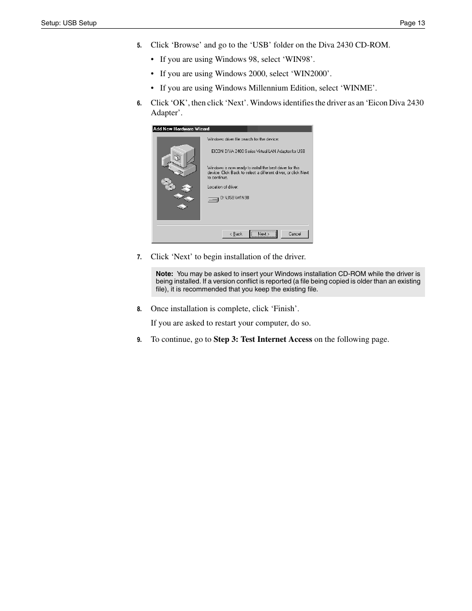 Eicon Networks Diva 2430 User Manual | Page 13 / 68