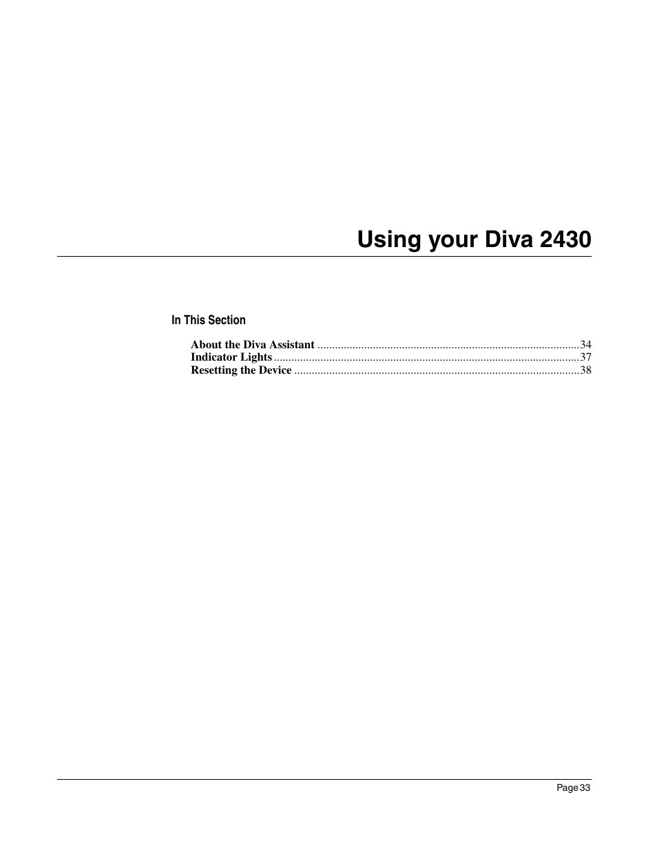 Using your diva2430, Using your diva 2430 | Eicon Networks Diva 2430 User Manual | Page 33 / 68