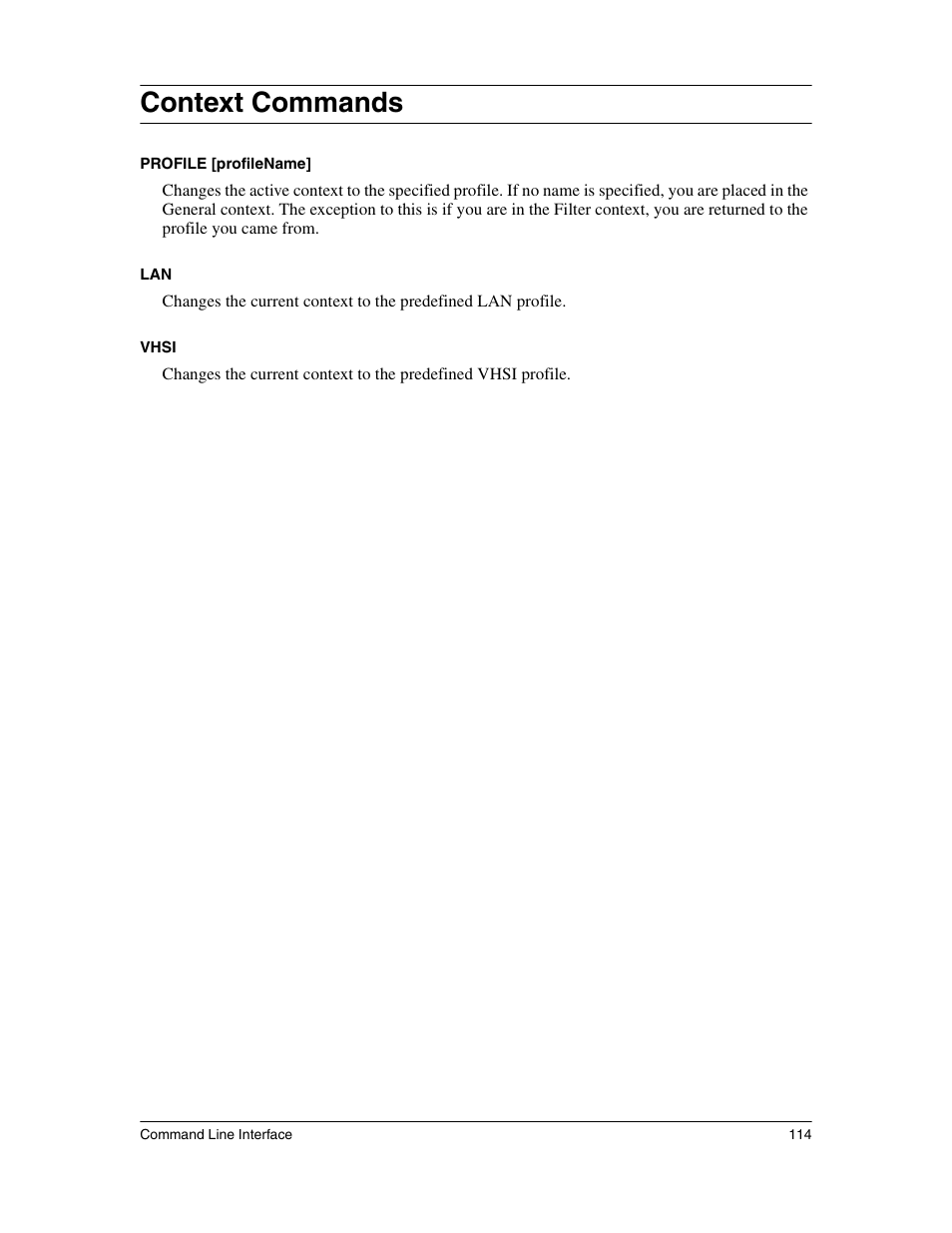 Context commands | Eicon Networks 1530 User Manual | Page 114 / 162
