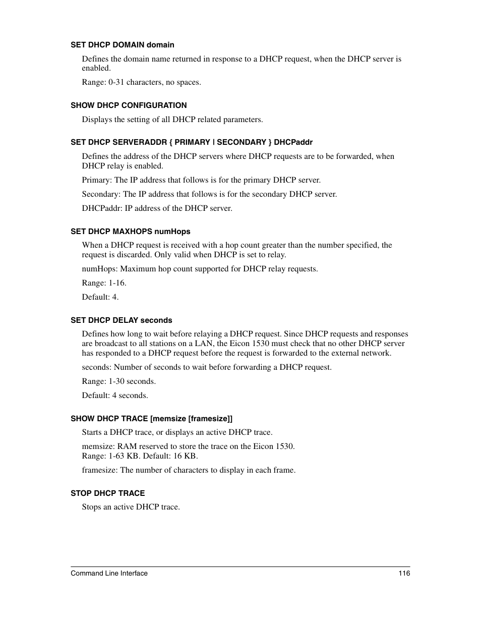 Eicon Networks 1530 User Manual | Page 116 / 162