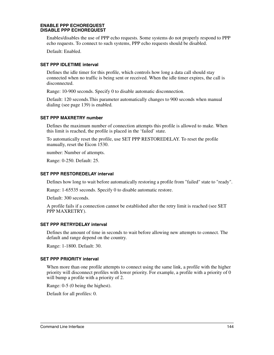 Eicon Networks 1530 User Manual | Page 144 / 162