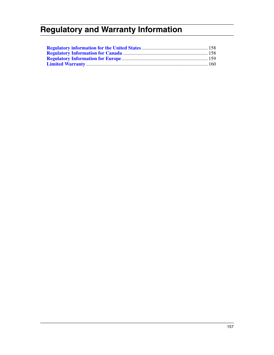 Regulatory and warranty information | Eicon Networks 1530 User Manual | Page 157 / 162