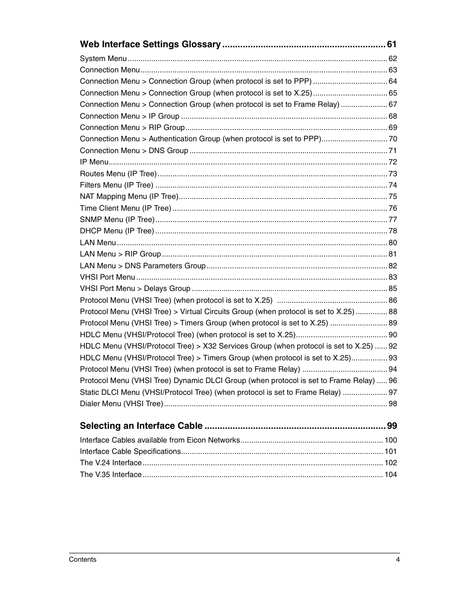 Eicon Networks 1530 User Manual | Page 4 / 162