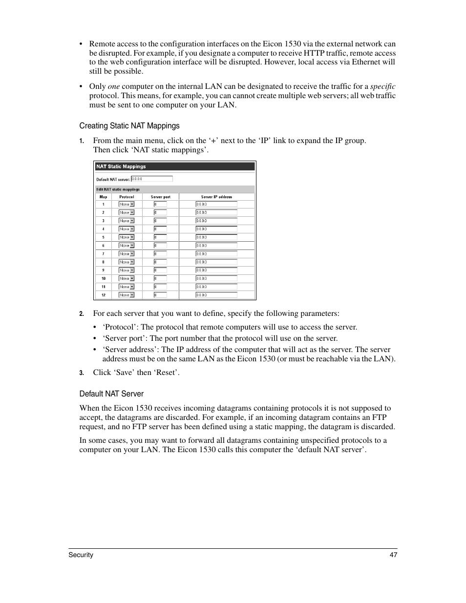 Eicon Networks 1530 User Manual | Page 47 / 162