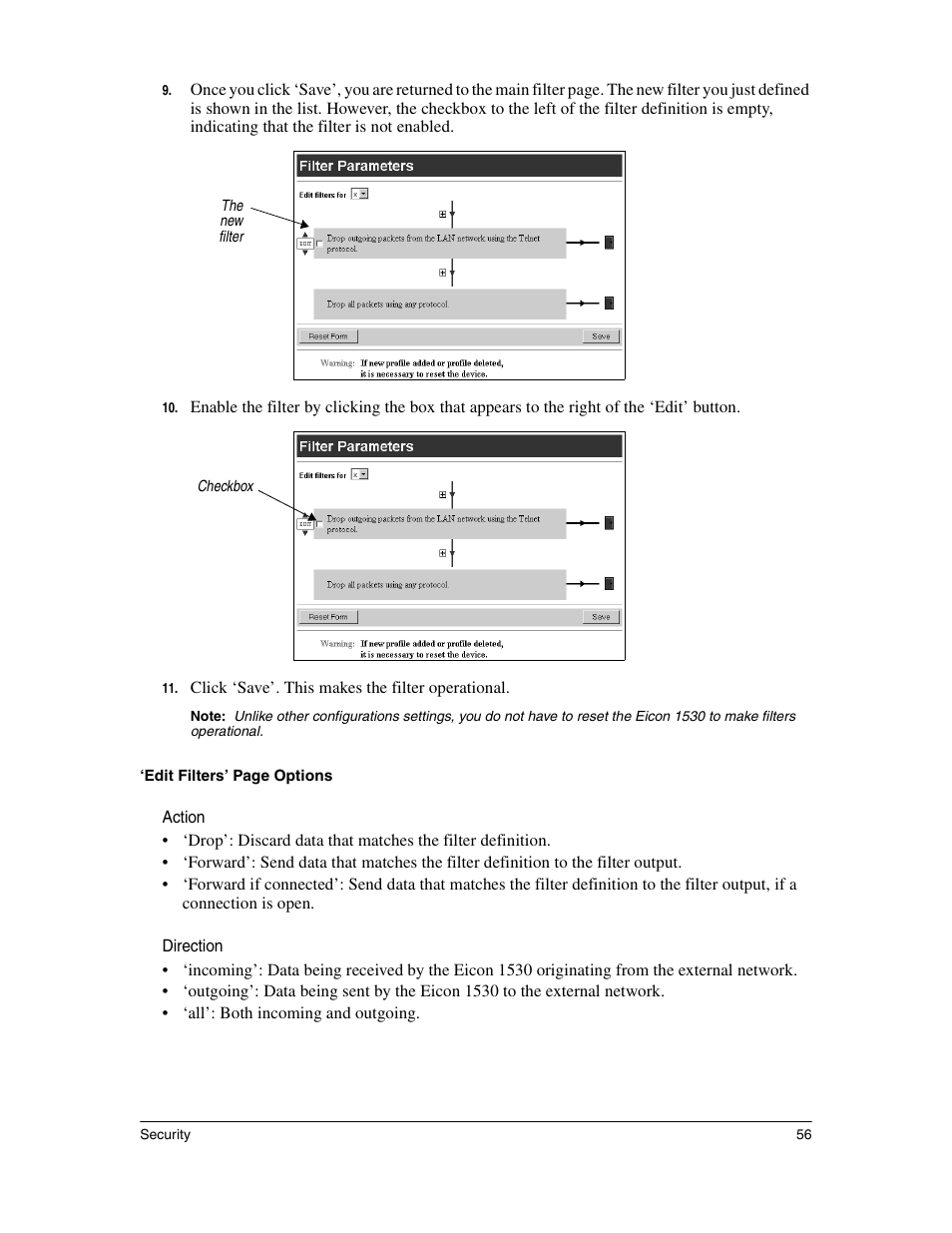 Eicon Networks 1530 User Manual | Page 56 / 162