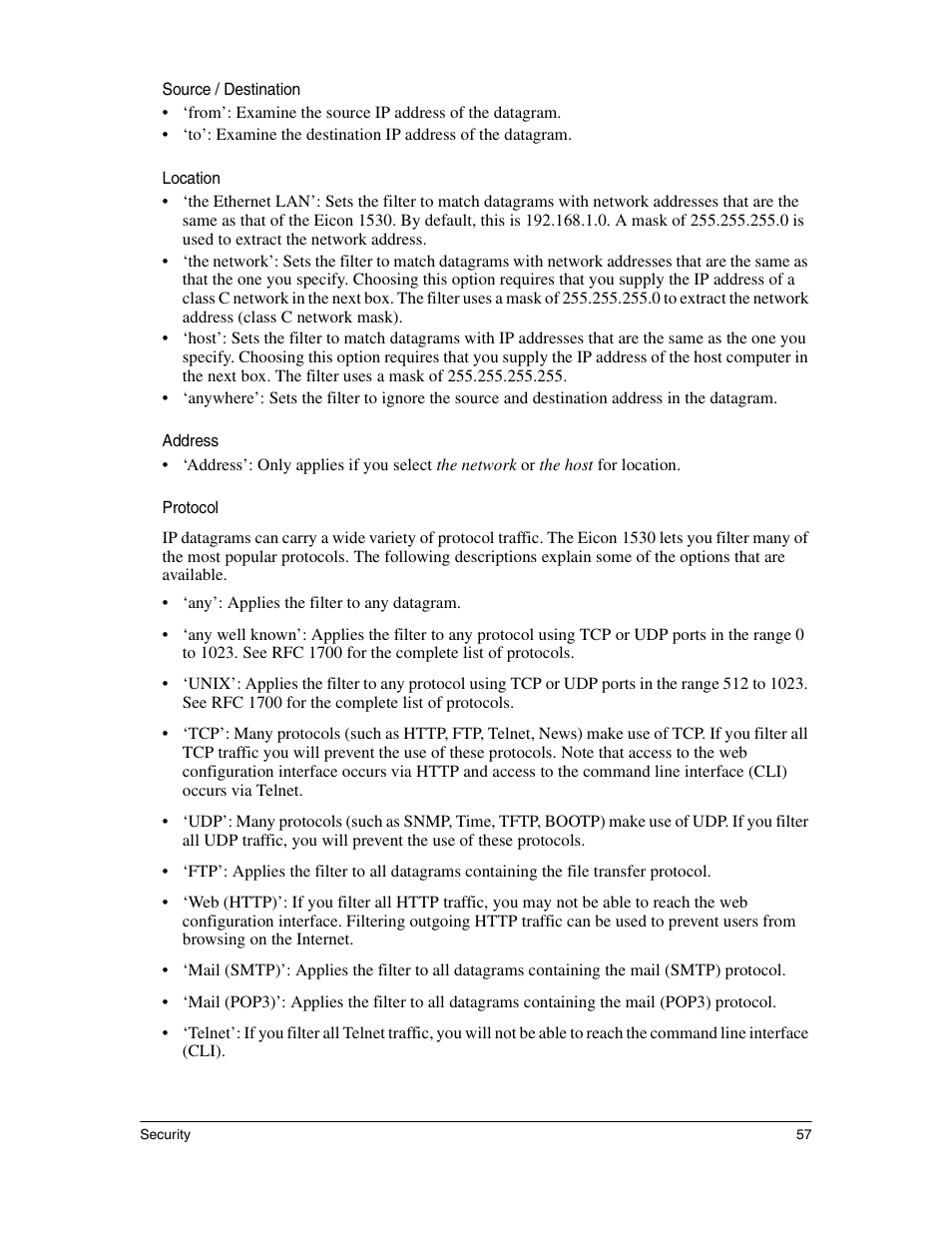 Eicon Networks 1530 User Manual | Page 57 / 162