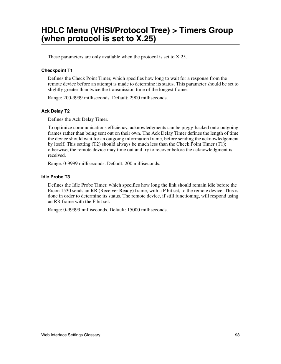 Eicon Networks 1530 User Manual | Page 93 / 162