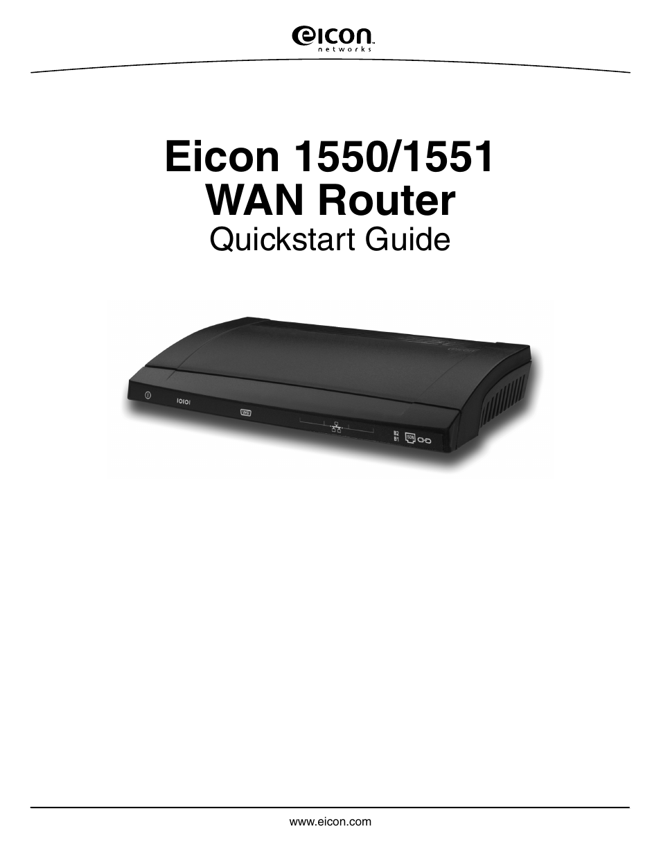 Eicon Networks 1551 User Manual | 8 pages