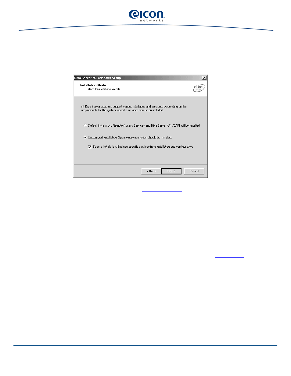 Eicon Networks V8.3 User Manual | Page 26 / 76