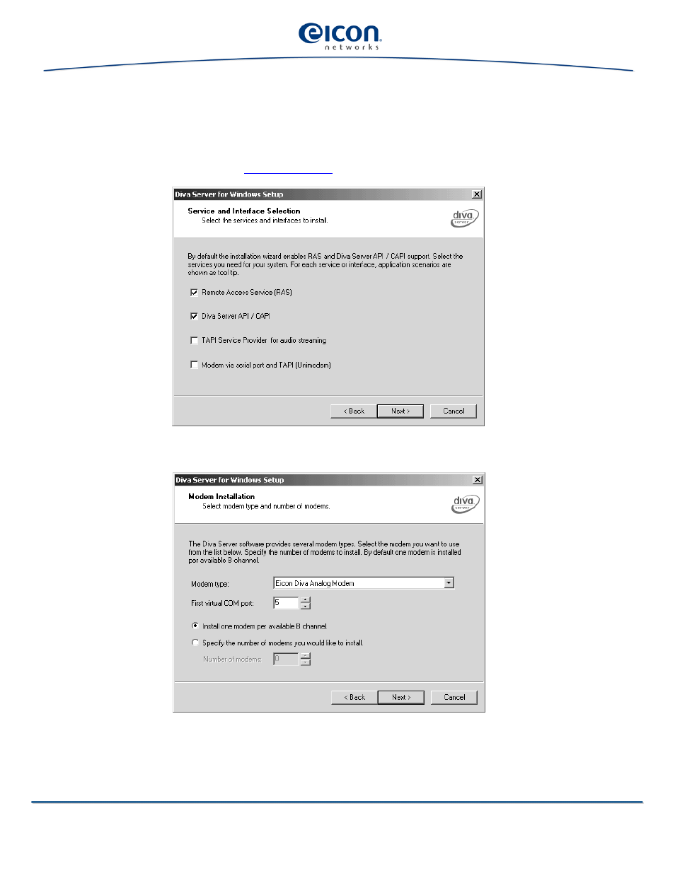 Eicon Networks V8.3 User Manual | Page 28 / 76