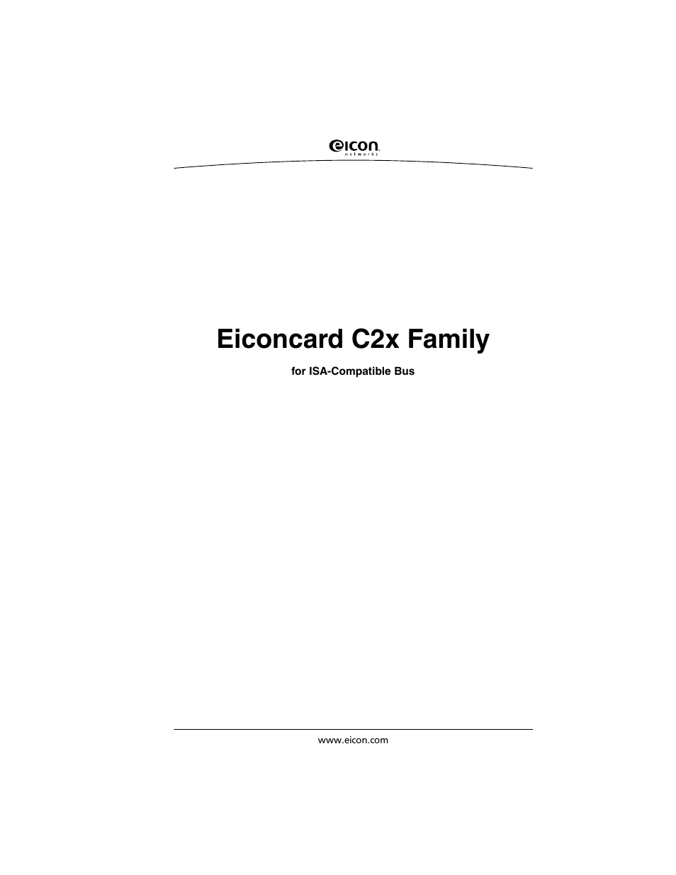 Eicon Networks C2x Family User Manual | 24 pages