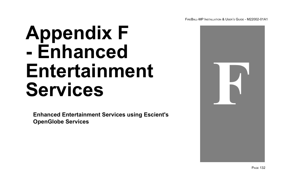 Appendix f - enhanced entertainment services | Escient MP-100 User Manual | Page 132 / 161