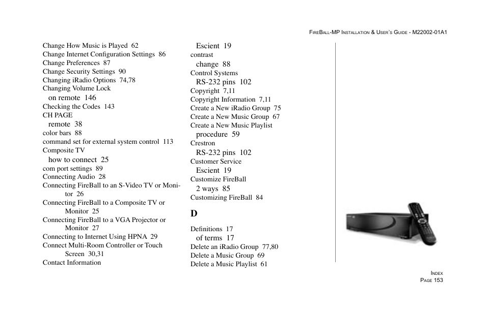 Escient MP-100 User Manual | Page 153 / 161