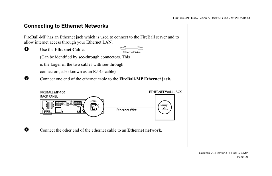 Connecting to ethernet networks | Escient MP-100 User Manual | Page 29 / 161