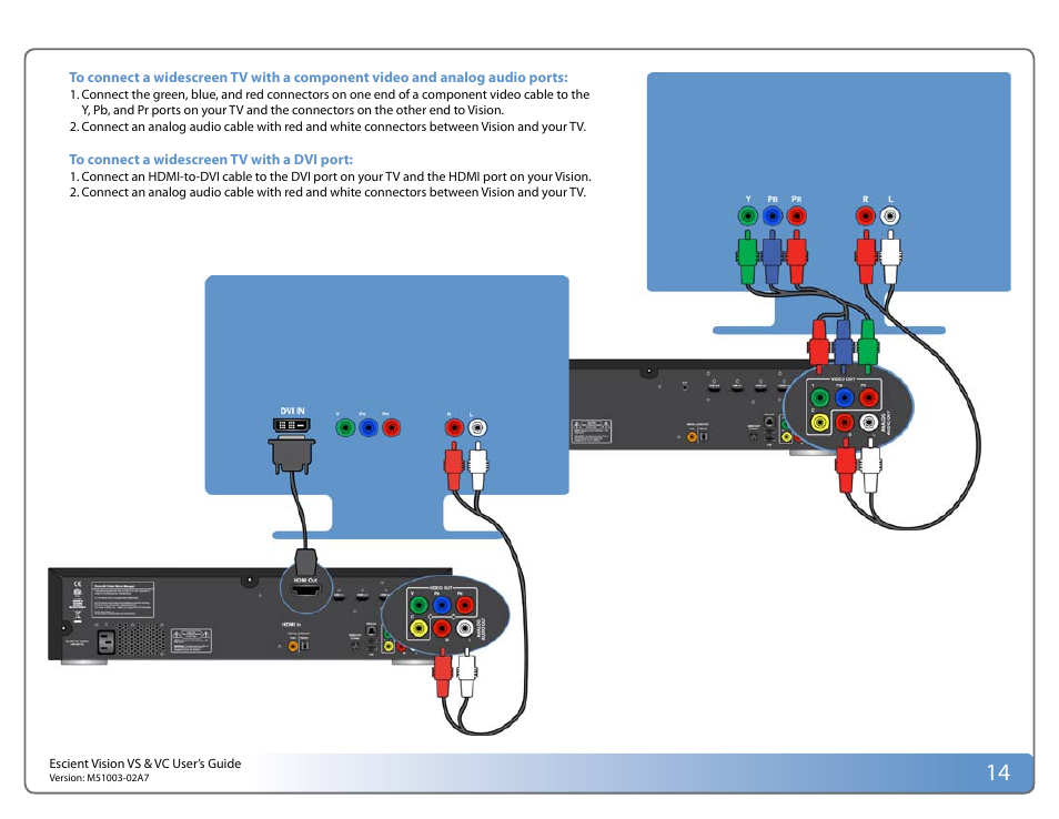 Escient VISION M51003-02A7 User Manual | Page 14 / 42