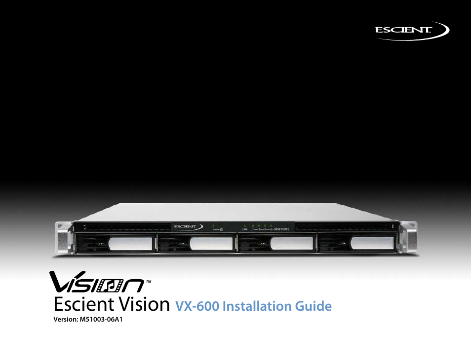 Escient Vision VX User Manual | 22 pages