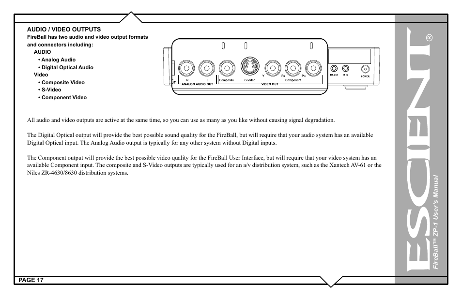 Escient ZP-'1 User Manual | Page 17 / 77